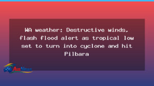 WA cyclone threat looms as tropical low strengthens toward Pilbara - cyclone threat looms