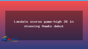 Landale’s 26-point debut fuels Hawks win - landale 8217 26-point