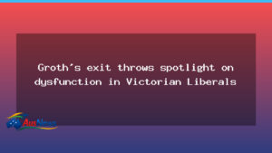 Groth exit exposes struggle inside Victorian Liberals - groth exit exposes