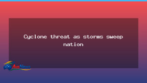 Cyclone threat looms as storms sweep across Australia - cyclone threat