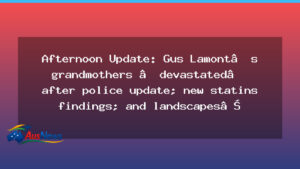 Gus Lamont case update: major crime probe and health news today - new south wales