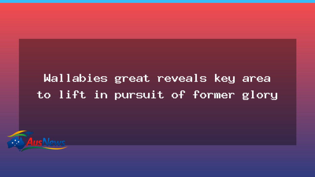 Wallabies great identifies key area to lift in pursuit of former glory - wallabies great identifies