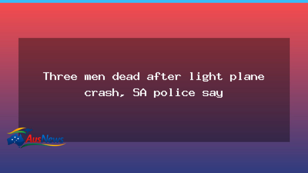 Three men die in light aircraft crash off SA coast, police say - south australia