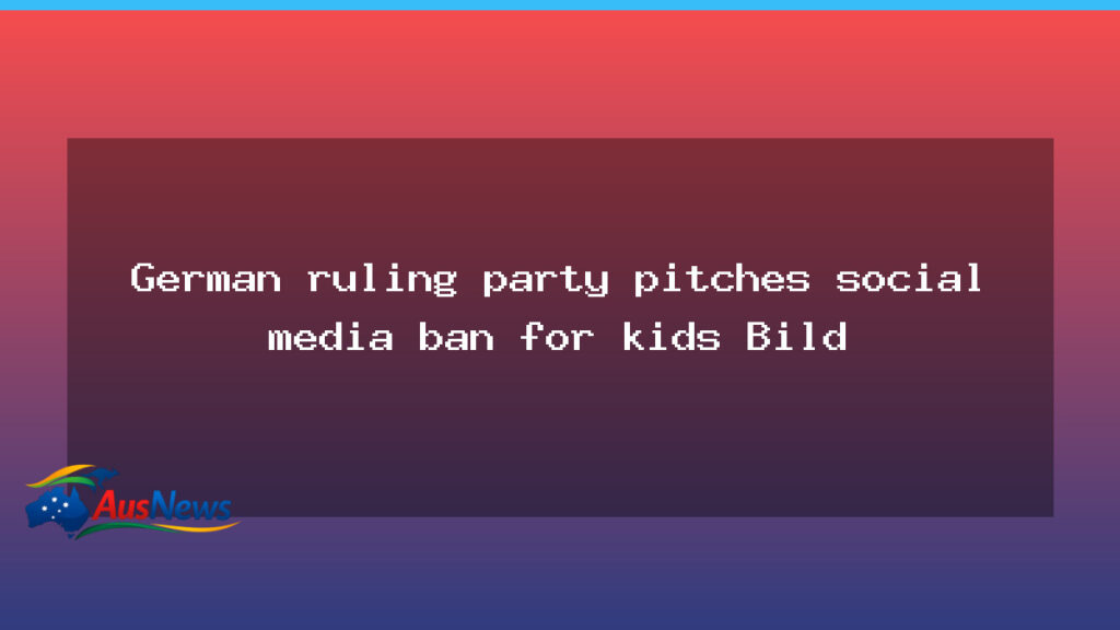 CDU proposes social media ban for under-16s with mandatory age checks - cdu proposes social