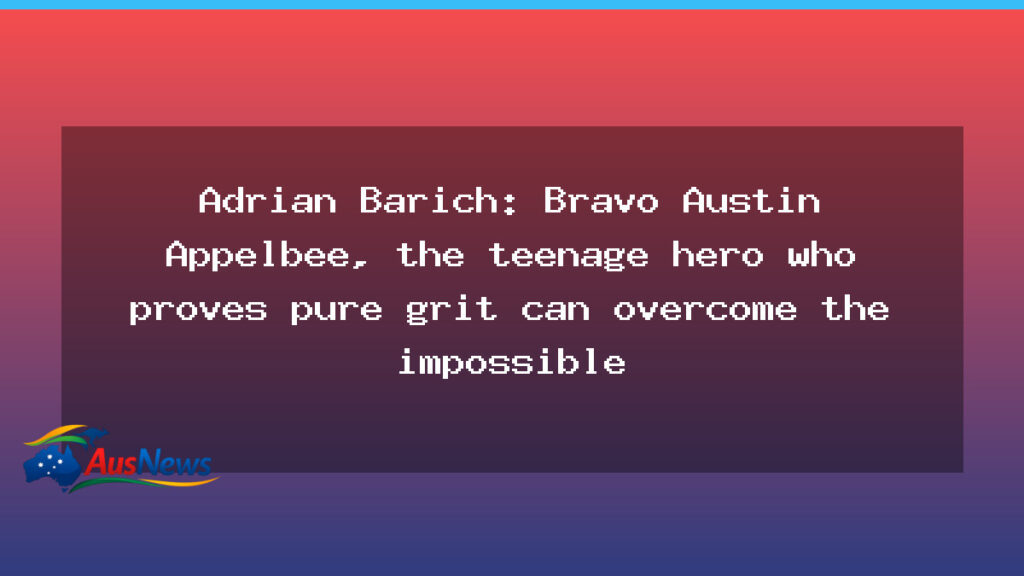 Perth teen Austin Appelbee hailed as teenage ocean hero after daring coast ordeal - western australia