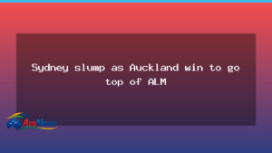 Auckland climb to top of ALM after beating Sydney FC 1-0 - auckland climb top