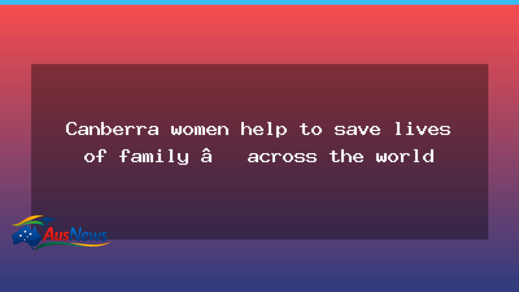 Canberra women drive aid to refugee family across the world - canberra women drive