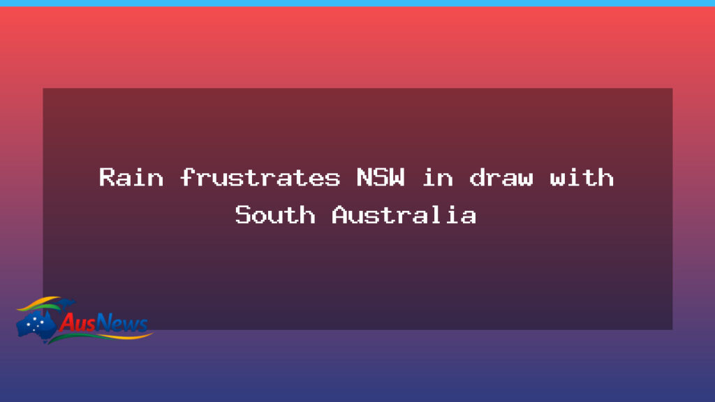 Rain halts NSW Shield clash with South Australia at SCG - rain halts nsw