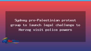 Sydney protest group to challenge police powers around Herzog visit in NSW Supreme Court - sydney protest group