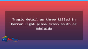 Three killed as light aircraft crashes south of Adelaide - three killed light