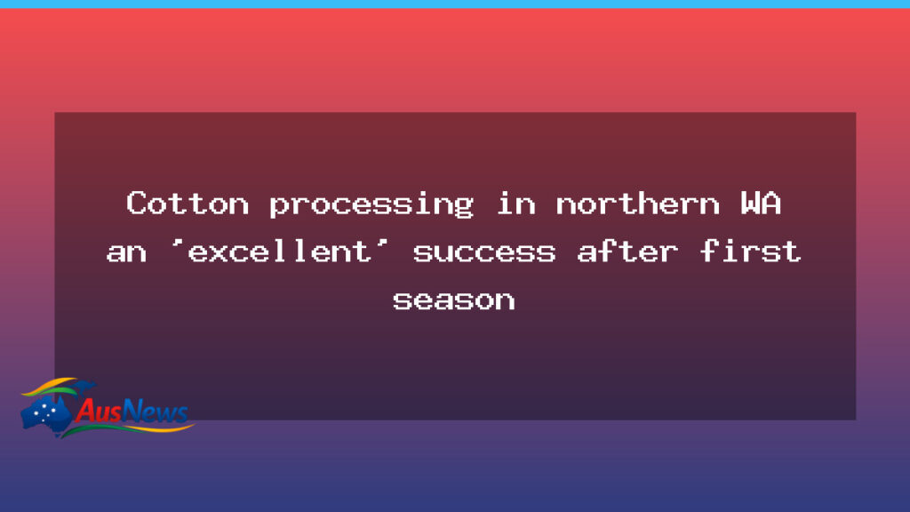 Northern WA cotton processing marks success after first season - northern cotton processing