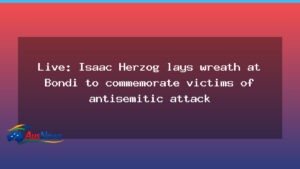 Herzog honours Bondi victims with wreath ceremony during Sydney visit - herzog honours bondi