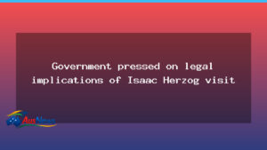 Australia weighs the legal implications of Isaac Herzog’s visit - australia weighs legal