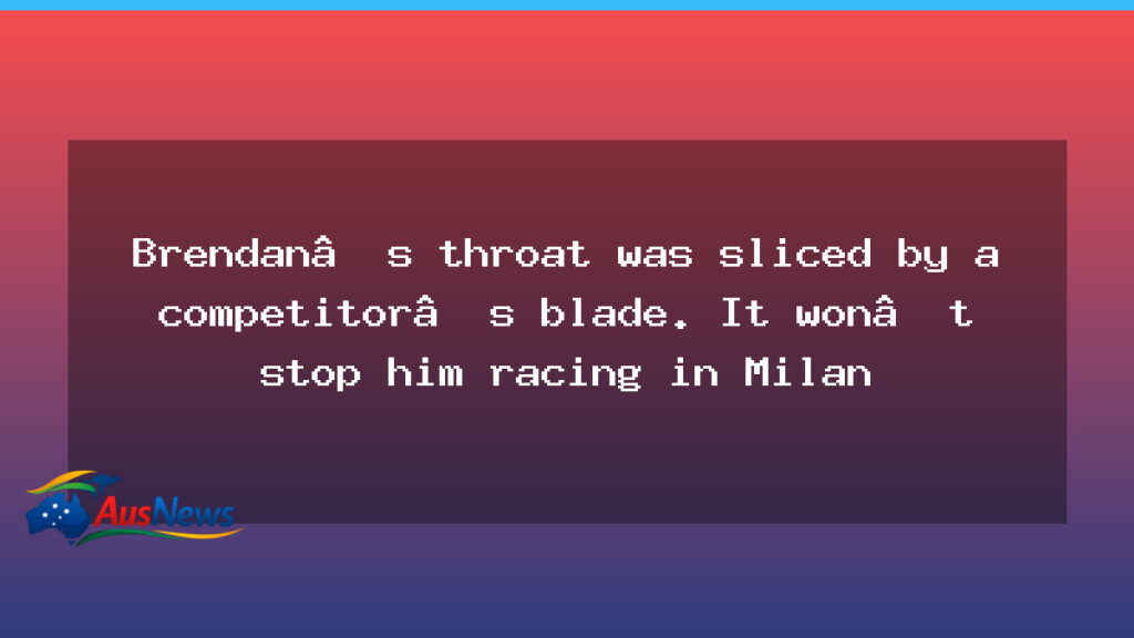 Brendan Corey ready to race in Milan after blade incident - brendan corey ready