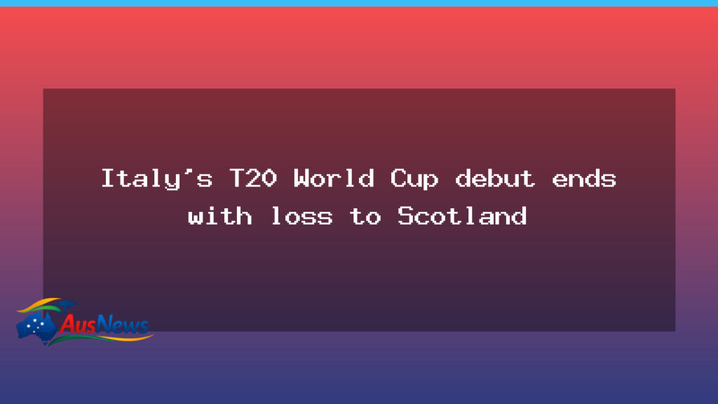 Italy’s T20 World Cup debut ends in 73-run defeat to Scotland - italy 8217 t20