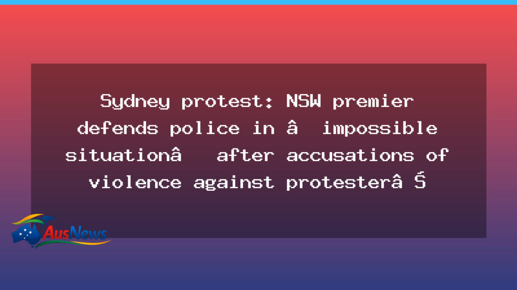 NSW premier backs police amid Sydney protest during Herzog visit - nsw premier backs