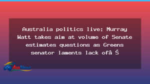 Watt targets Senate estimates questions; Greens lament delays - watt targets senate