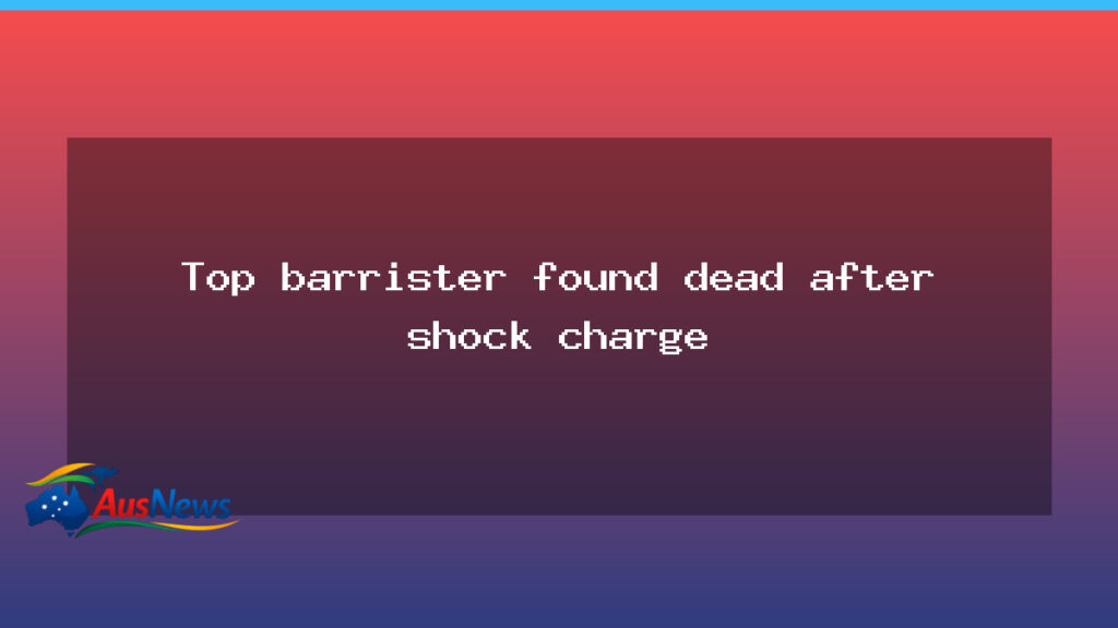 Sydney barrister dies weeks after child material charge - sydney barrister dies