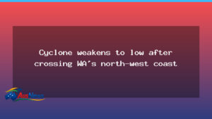 Cyclone Mitchell weakens to a low after crossing Western Australia’s north-west coast - cyclone mitchell weakens