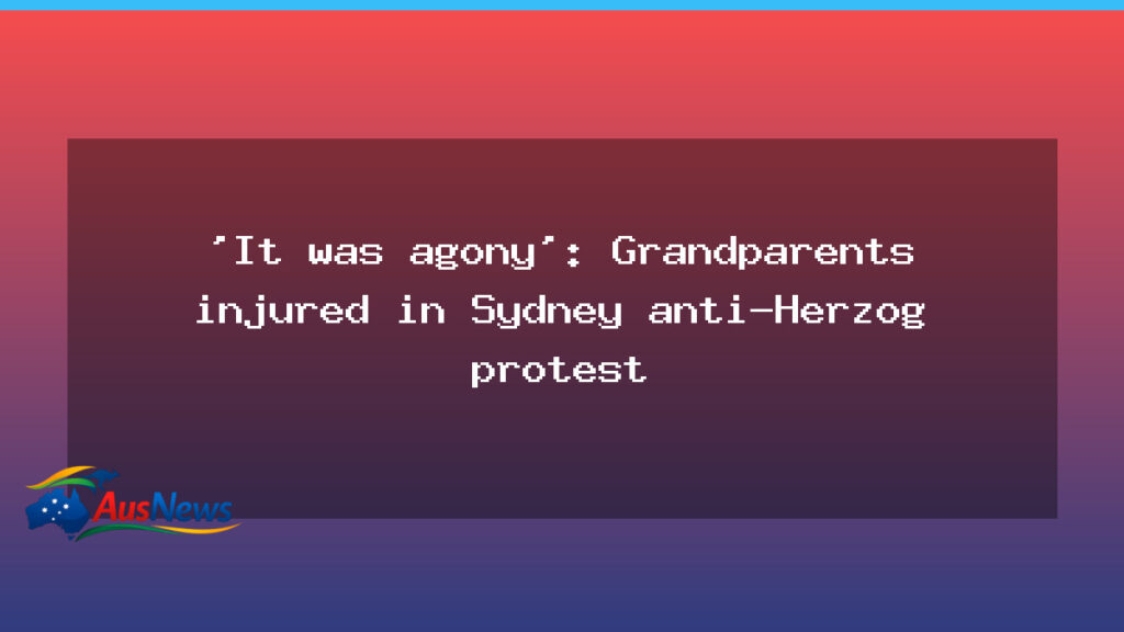 Elderly couple injured during Sydney protest against Herzog visit - elderly couple injured