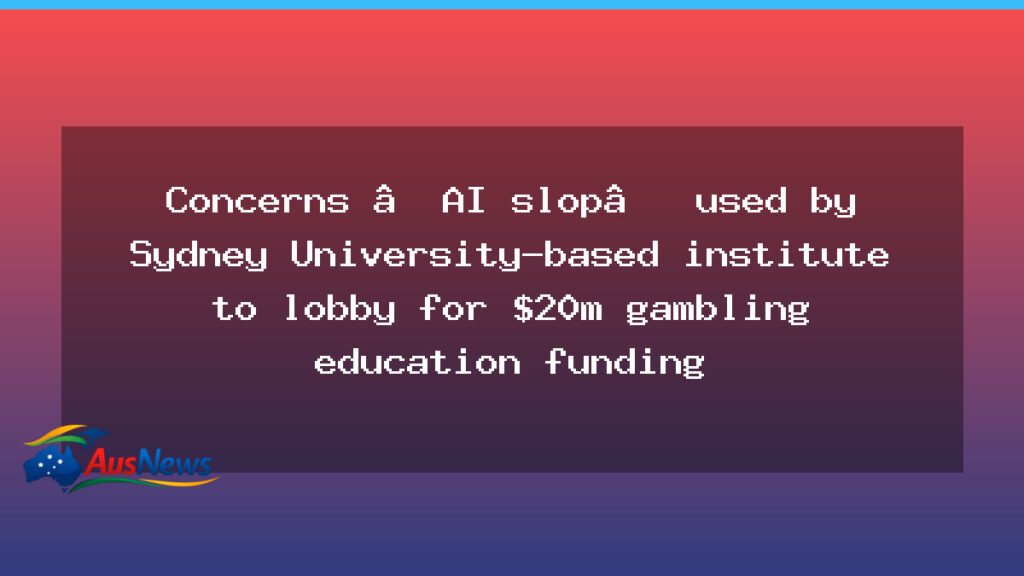 AI-generated briefing fuels controversy over gambling education funding bid - ai-generated briefing fuels