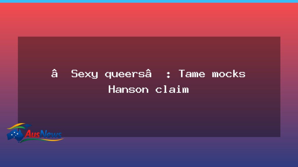 Grace Tame response to Hanson fuels national debate - grace tame response