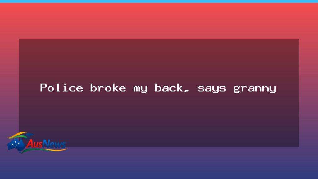 Granny hospitalised after police push at Sydney protest - granny hospitalised after