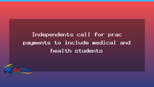 Independents push to extend prac payments to medical and health students - independents push extend