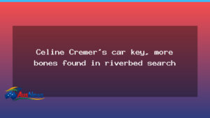 Car key and bones found in Cremer riverbed search, Tasmania - car key bones