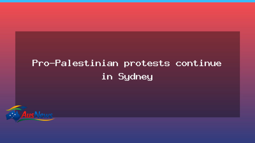 Sydney sees second night of pro-Palestinian protests - sydney sees second