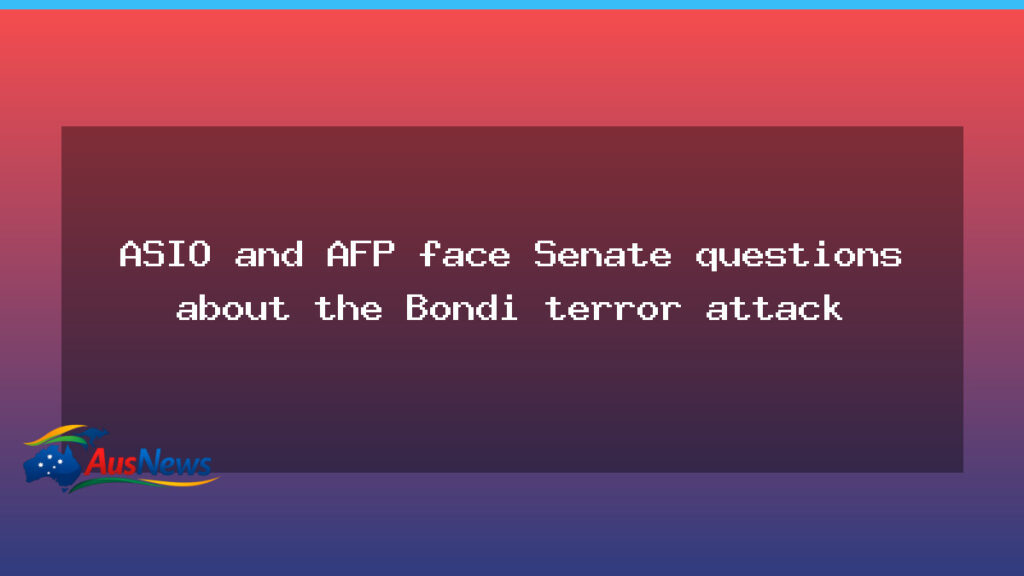 ASIO and AFP grilled by Senate over Bondi terror attack - asio afp grilled
